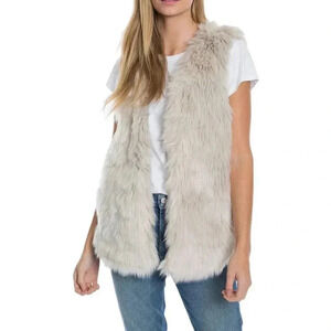 [M]Dylan Heather Natural Melange Fur  Vest